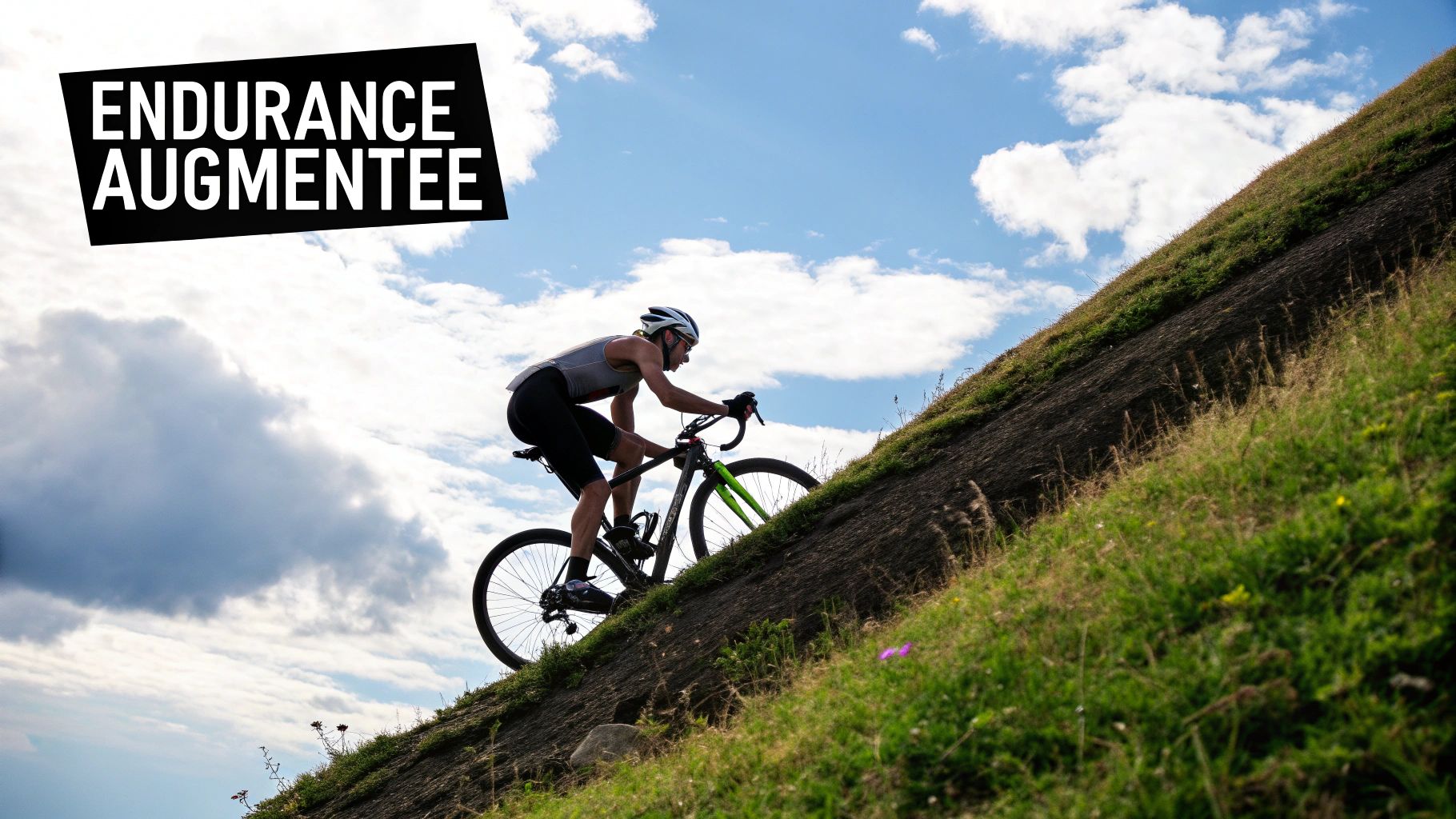 Cycliste en montagne