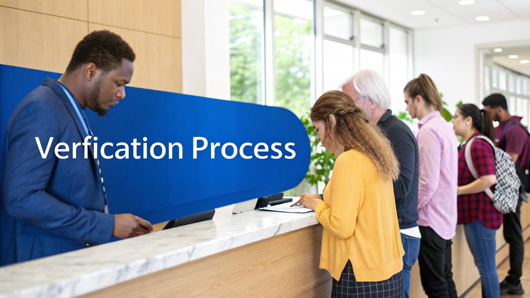 A person using a laptop with a form on the screen