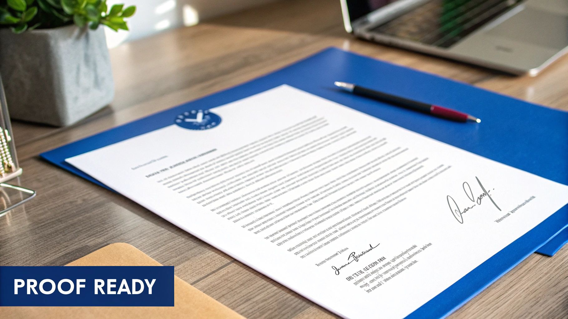 An image of an accepted HR letter