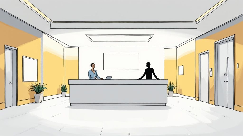 Image of an automated receptionist interface