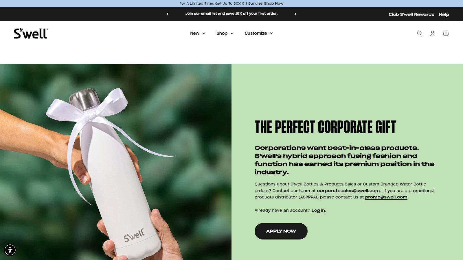 S'well Custom Water Bottle