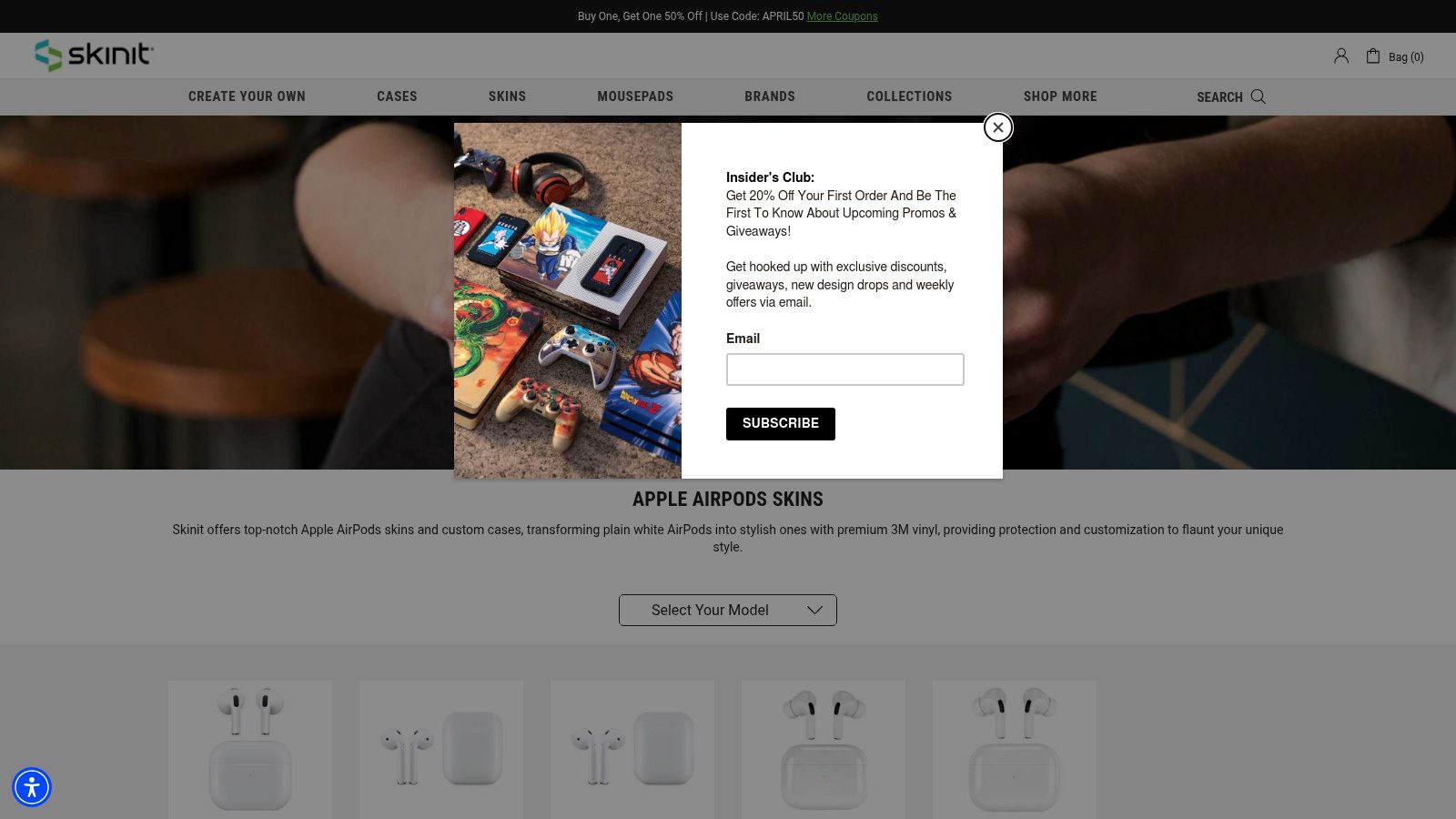 Skinit Custom AirPods Skins