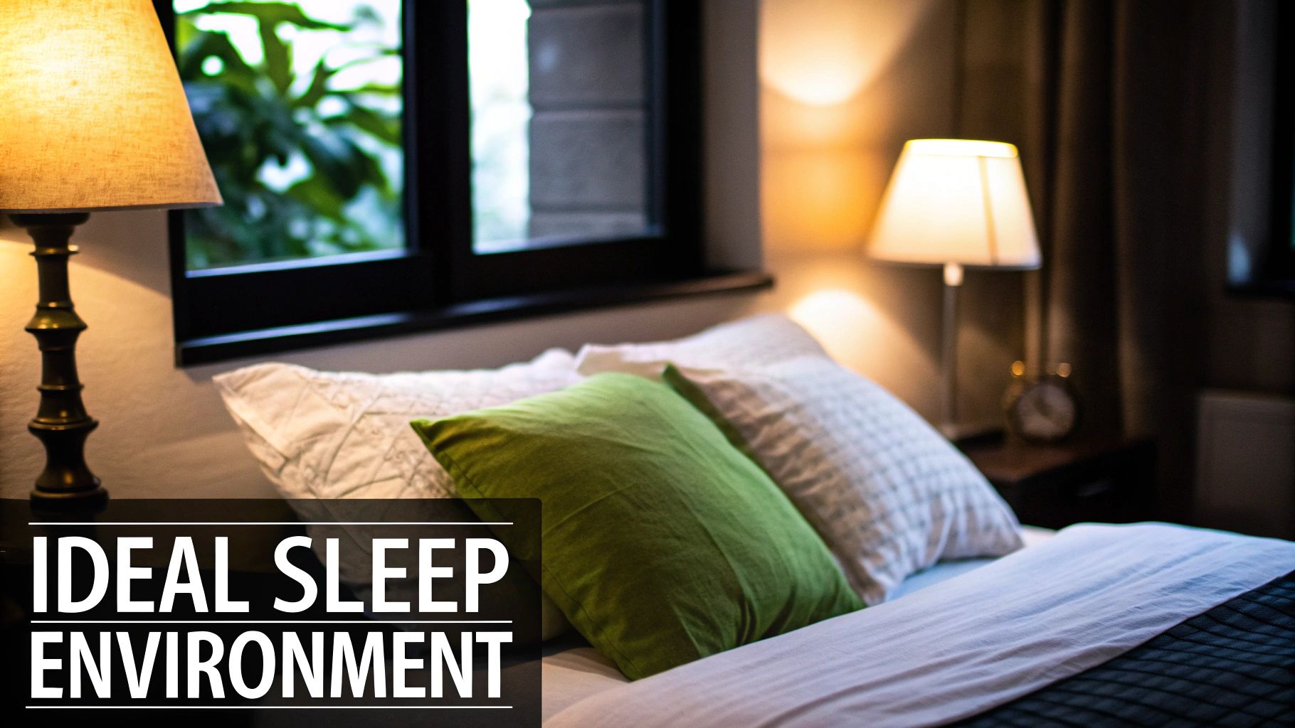 Description: Person sleeping peacefully in bed