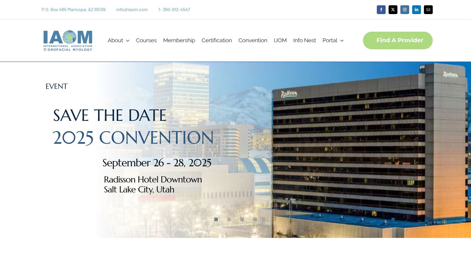 International Association of Orofacial Myology (IAOM) Certification Track