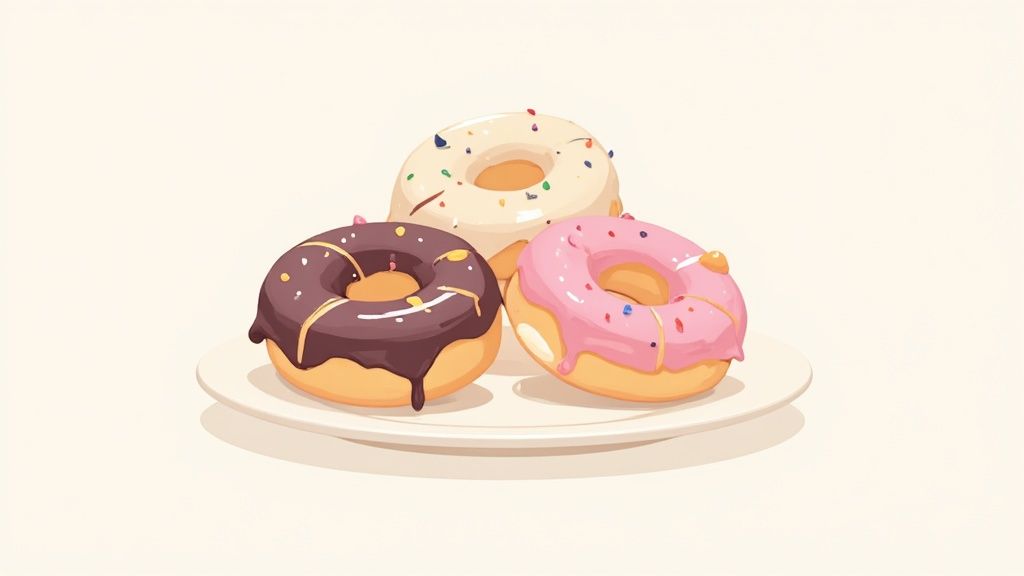 Donuts avec glaçages variés