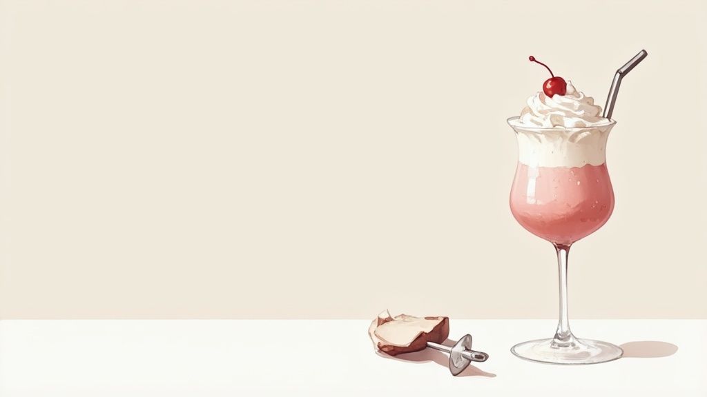 Préparation d'un milkshake