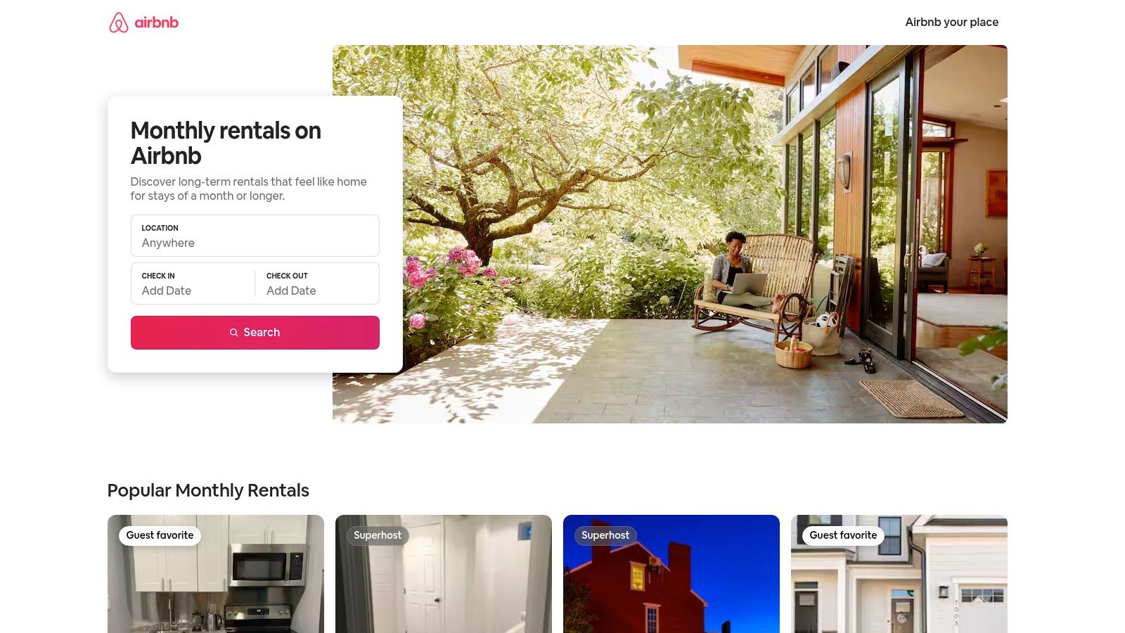 Airbnb Monthly Stays
