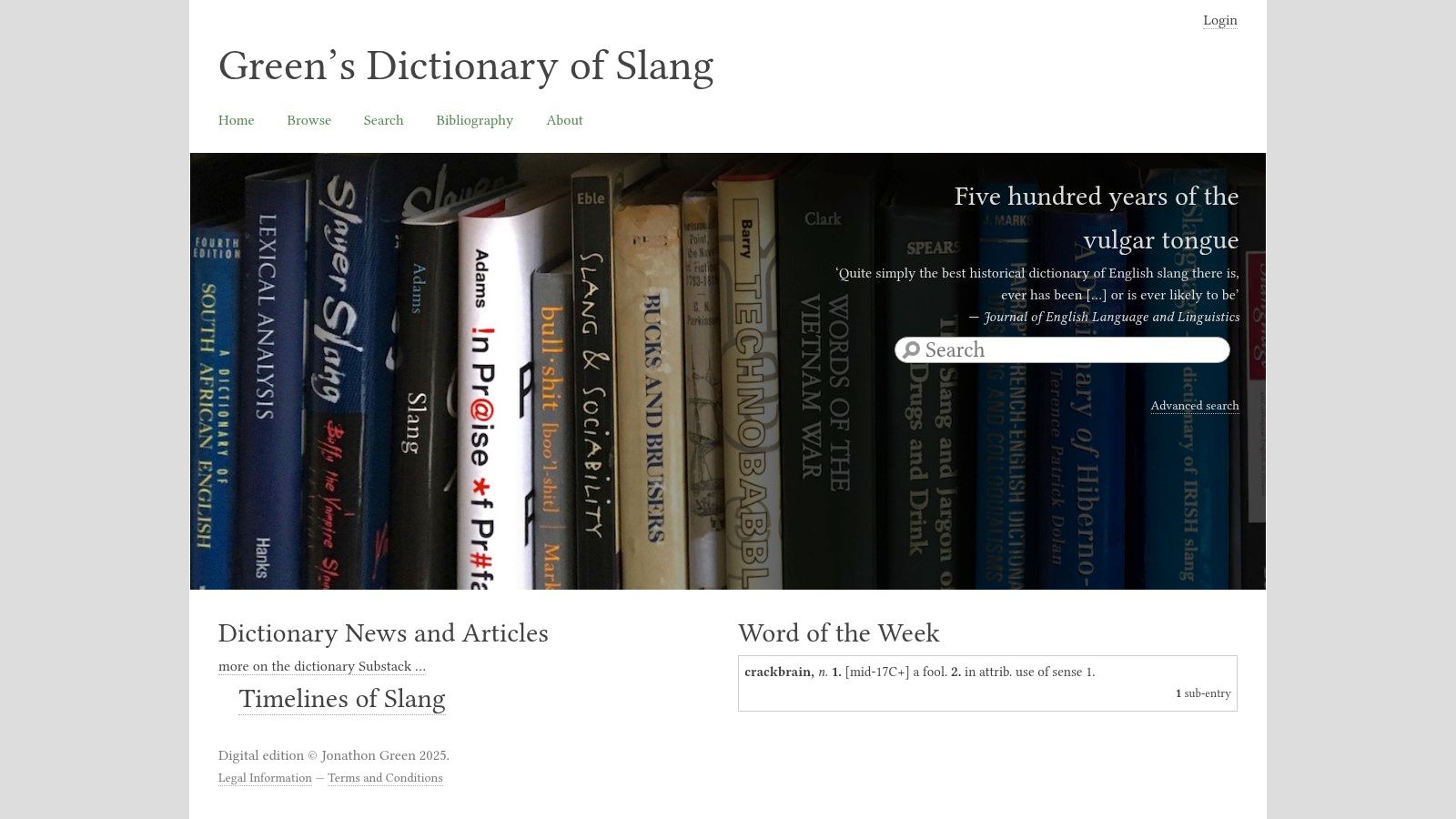 Green's Dictionary of Slang Online