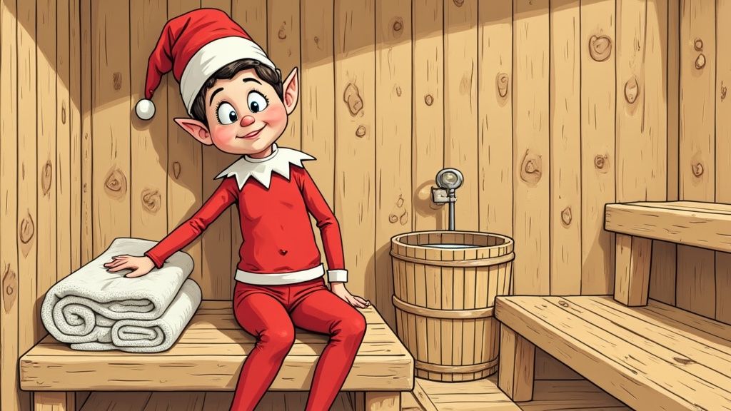 Romantic Elf on the Shelf Scene