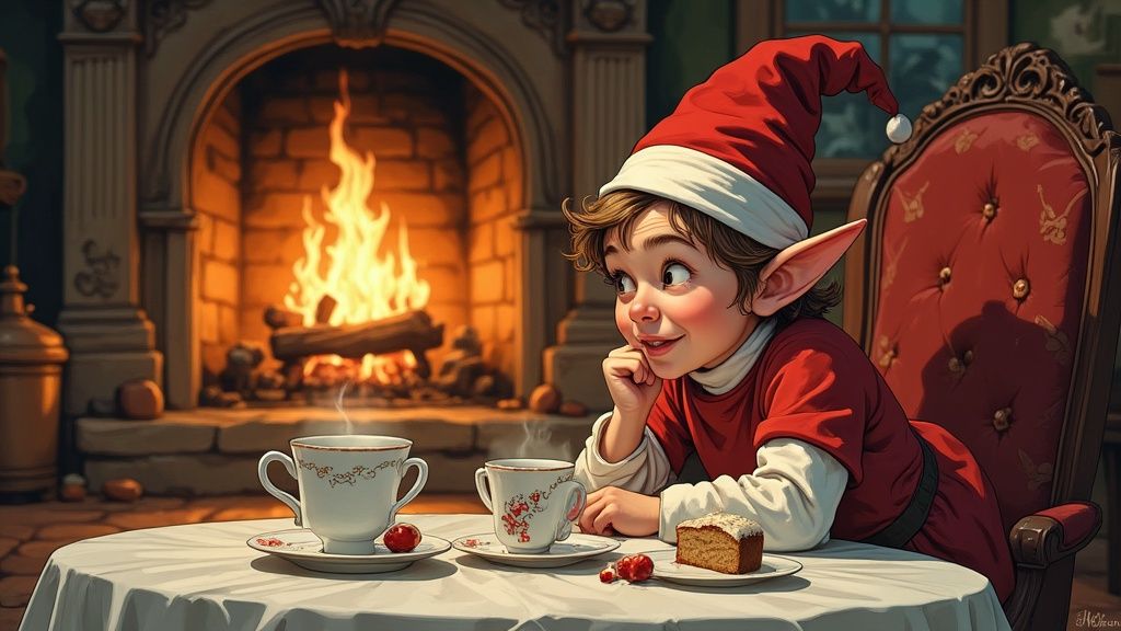Elf on the Shelf engaging in a family activity