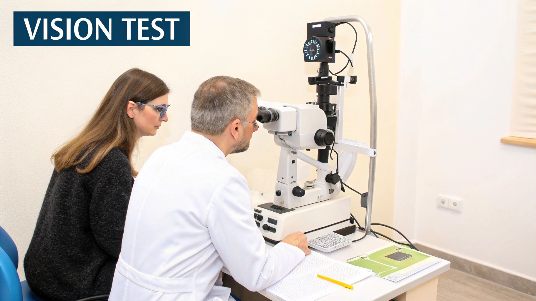 An eye receiving a close-up examination.