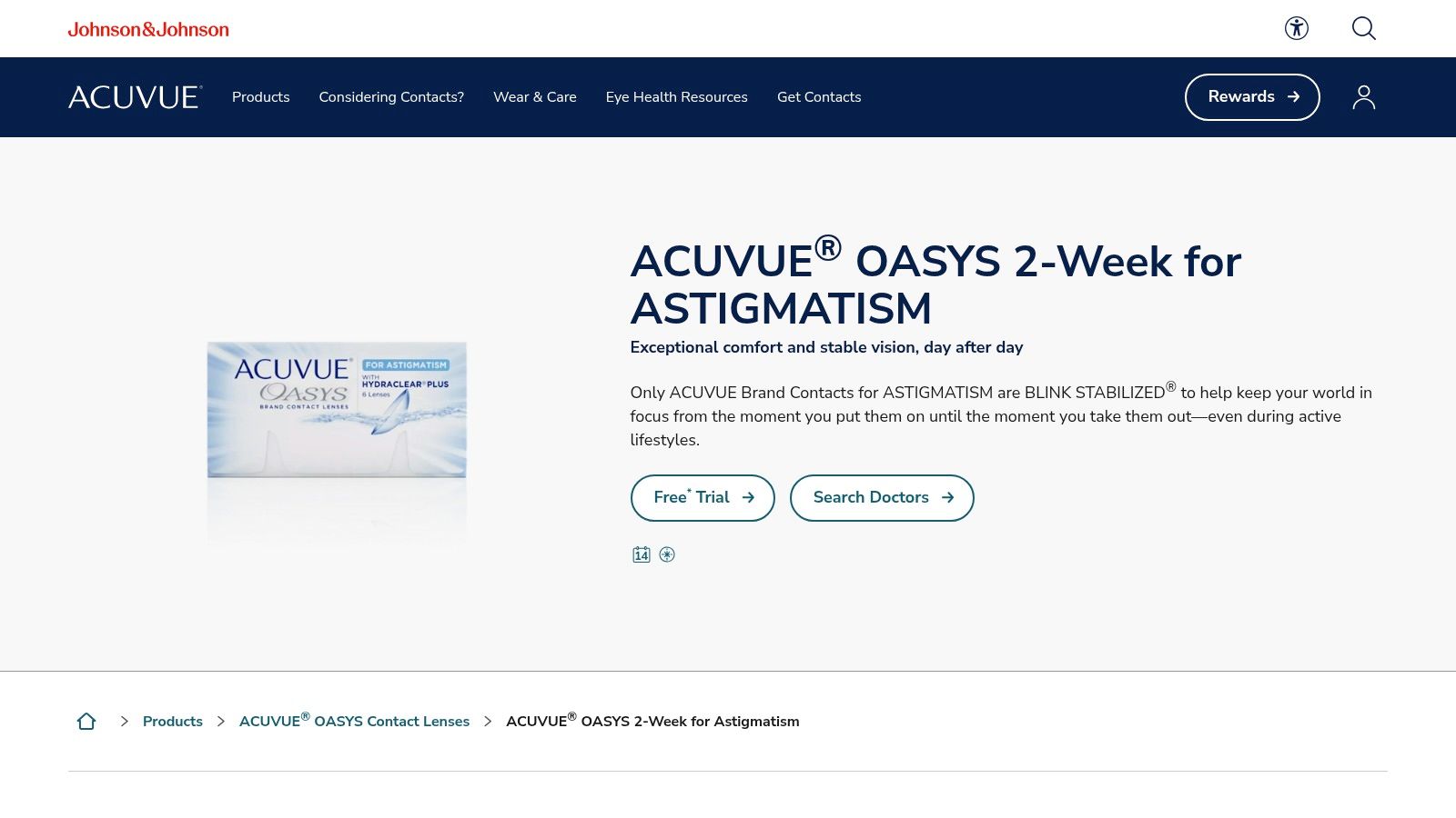 Acuvue Oasys for Astigmatism