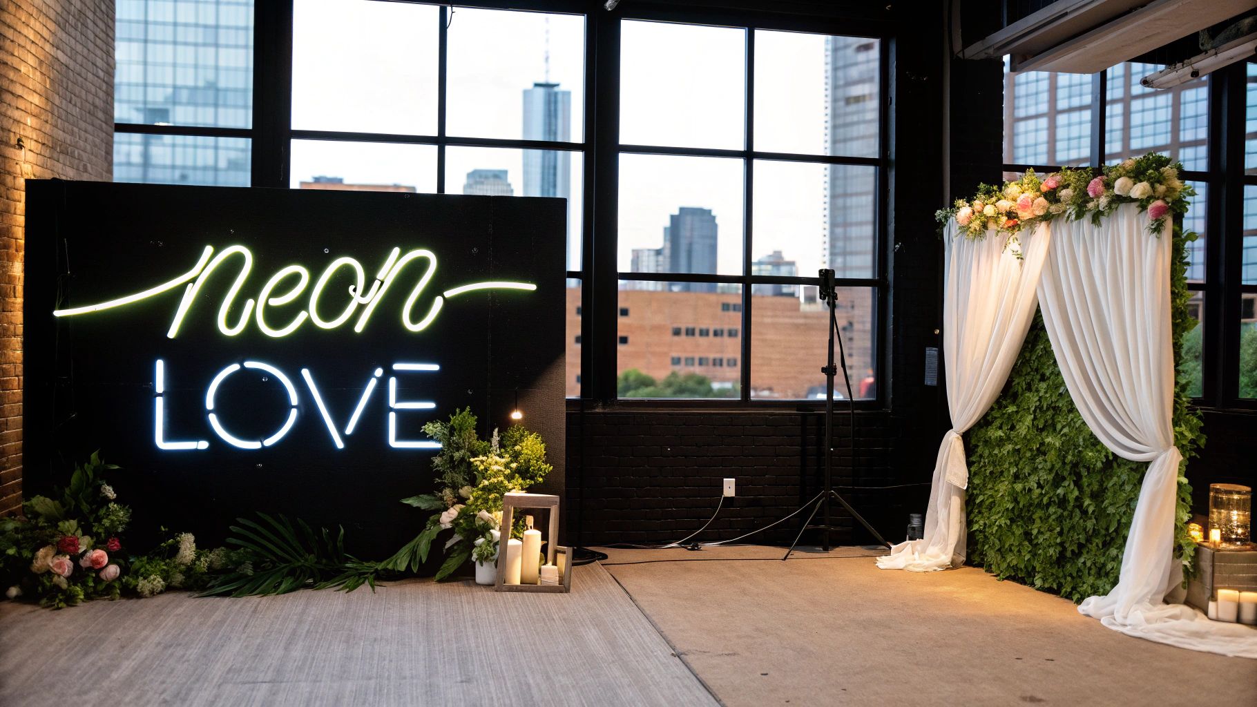 Custom Neon Sign Backdrop