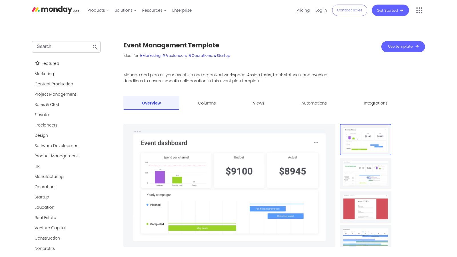 Monday.com Event Planning Template