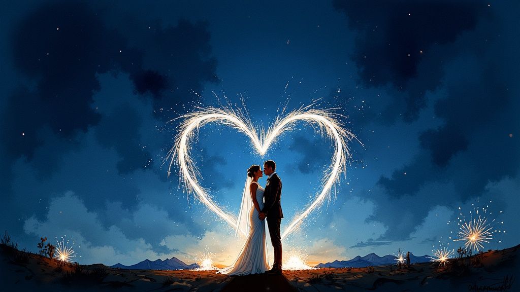 Light Painting Wedding Photography