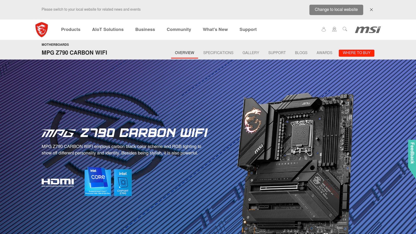 MSI MPG Z790 Carbon WiFi