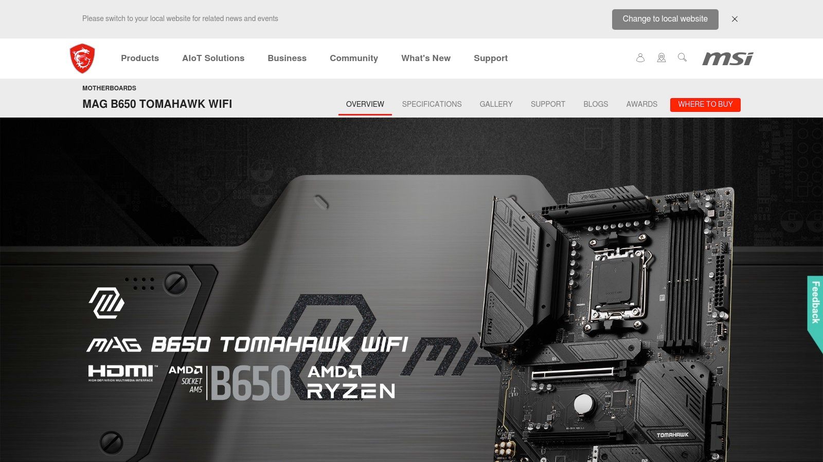 MSI MAG B650 TOMAHAWK WIFI