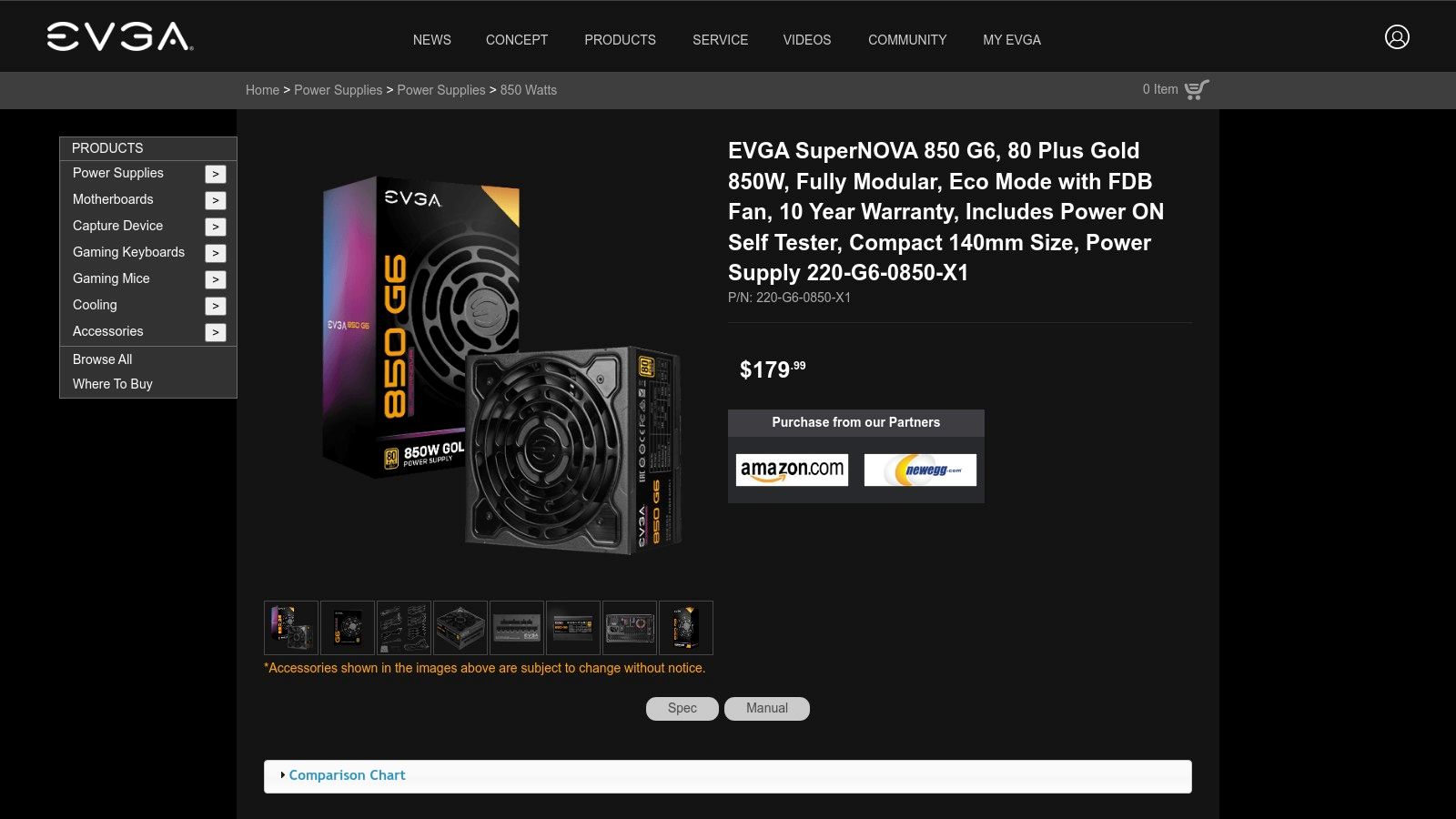 EVGA SuperNOVA 850 G6