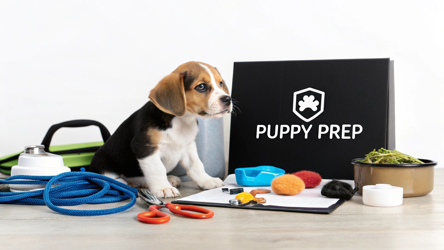 Puppy getting a shot