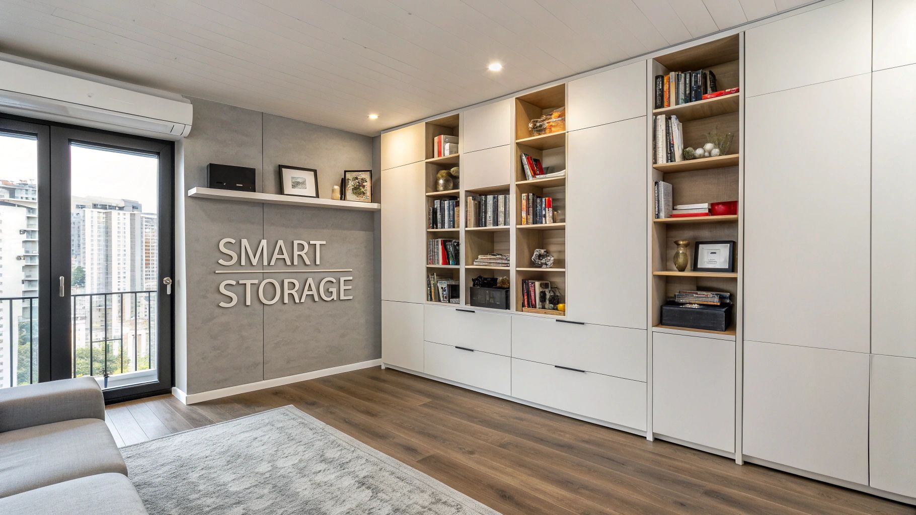 People enjoying a small apartment living room.