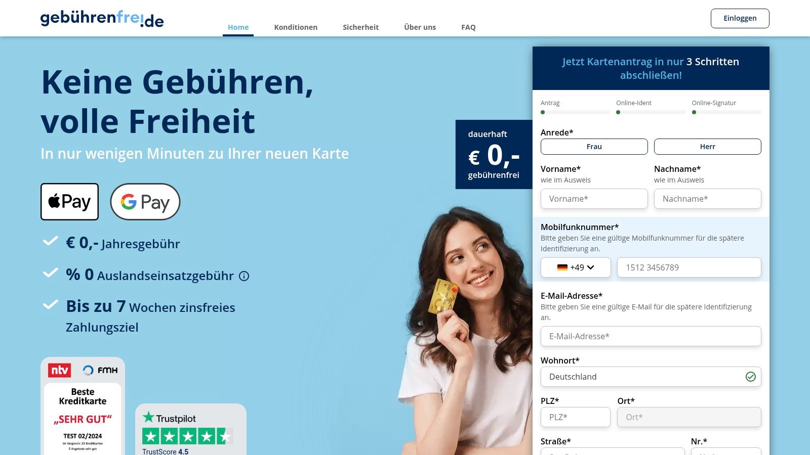 Gebührenfrei Mastercard Gold