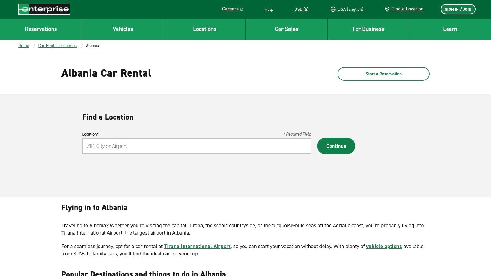 Enterprise Rent-A-Car Albania