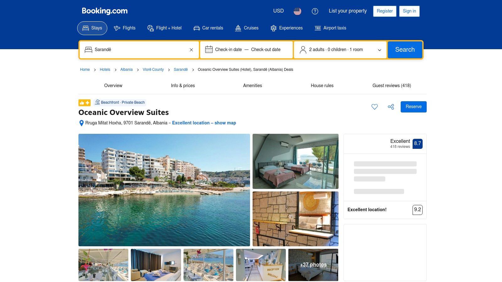 Oceanic Overview Suites