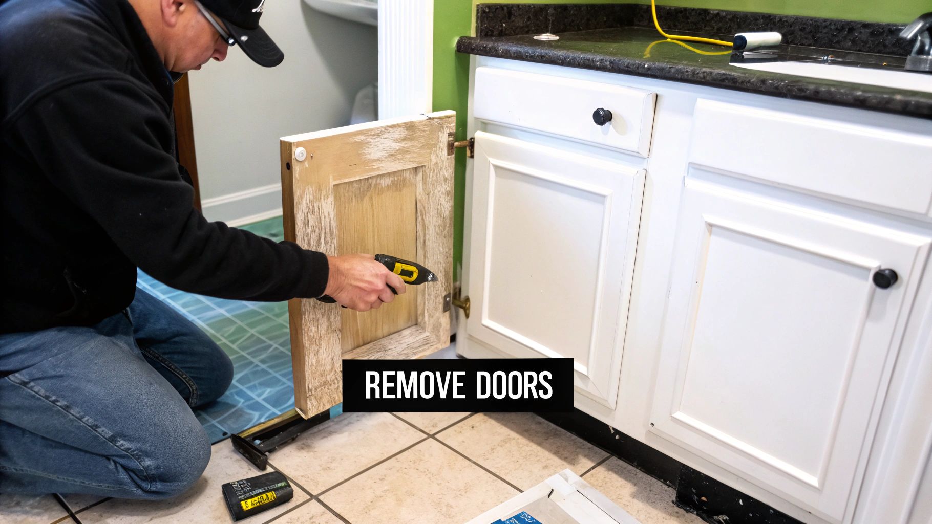 Refaced Bathroom Cabinets