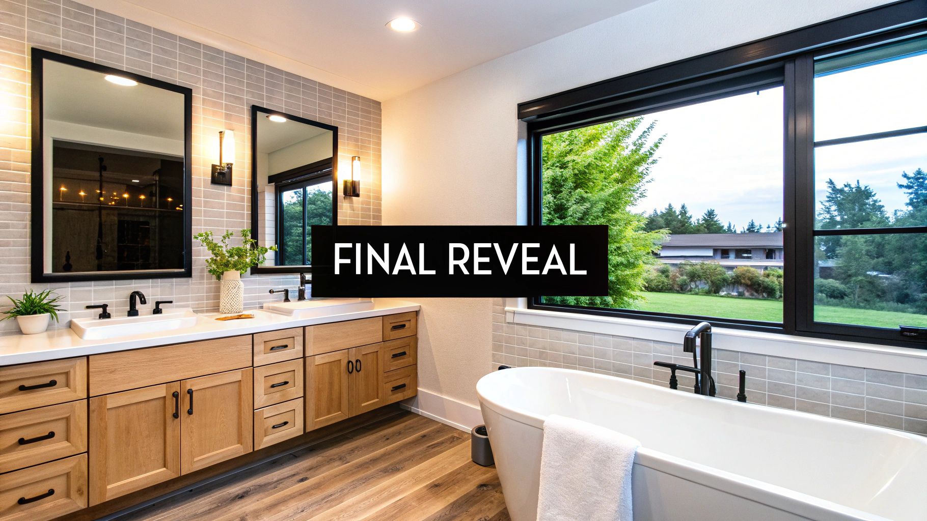 Modern Bathroom with Standalone Tub
