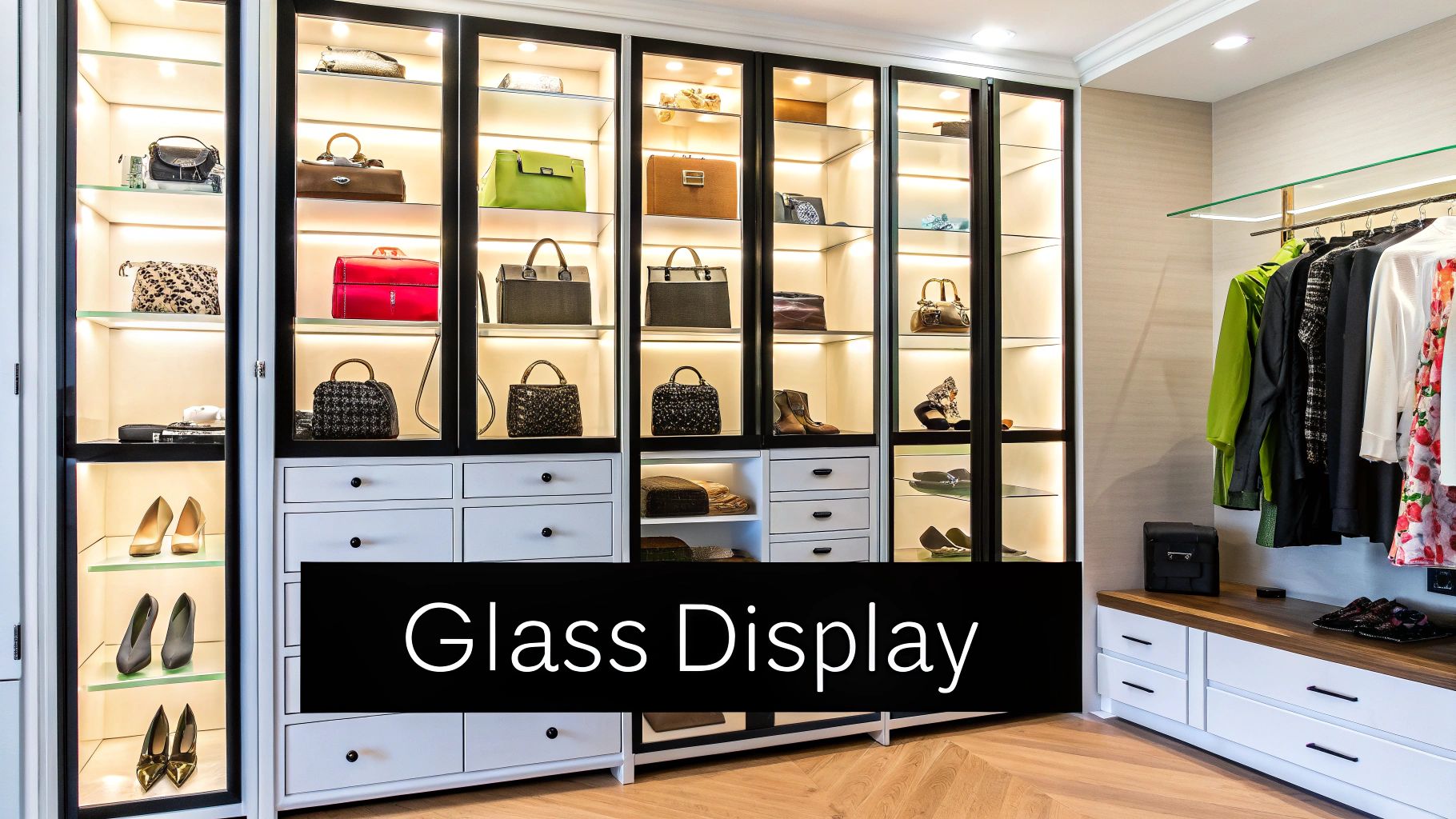 Boutique-Inspired Glass Display Closet