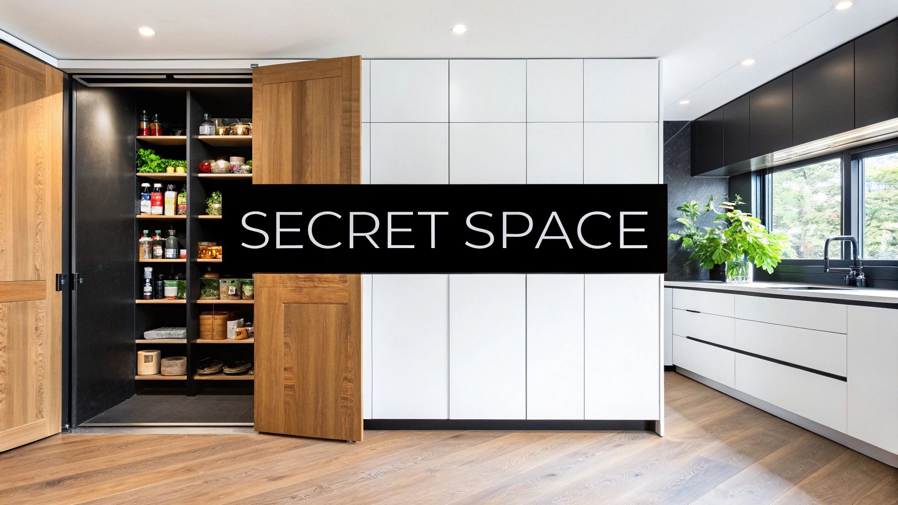 Hidden Walk-In Pantry Integration