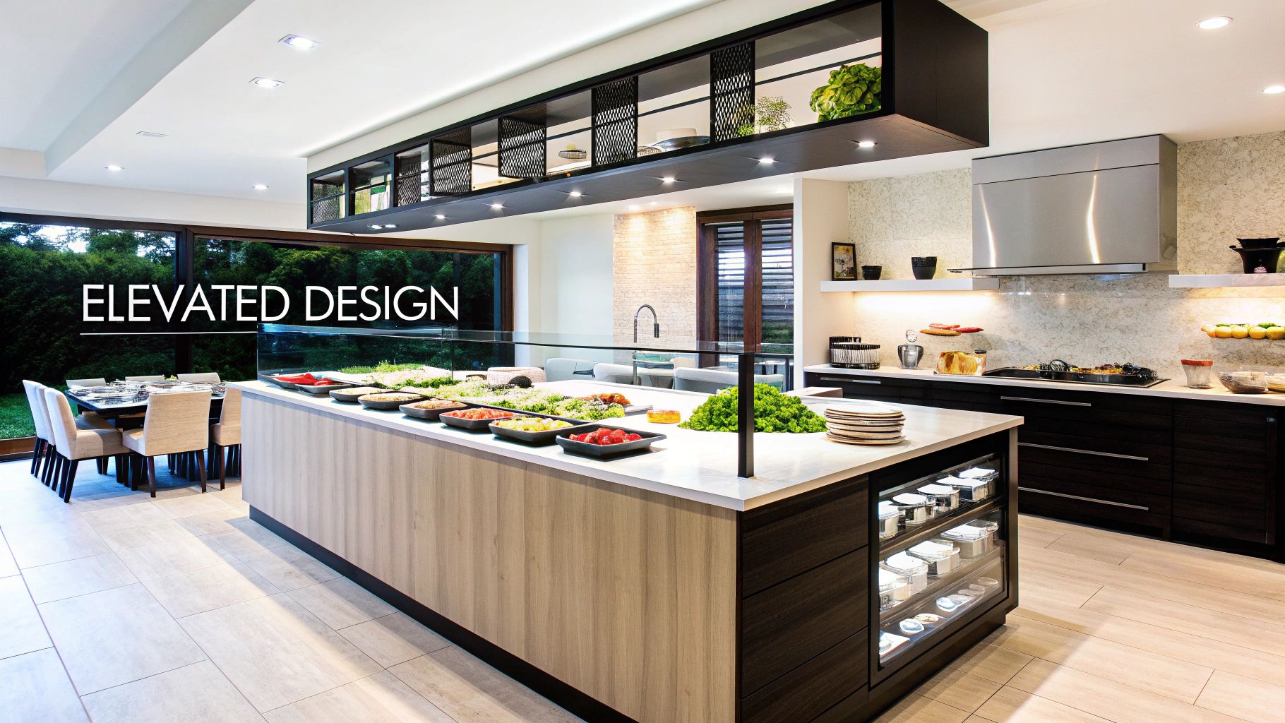 Multi-Level Kitchen Island