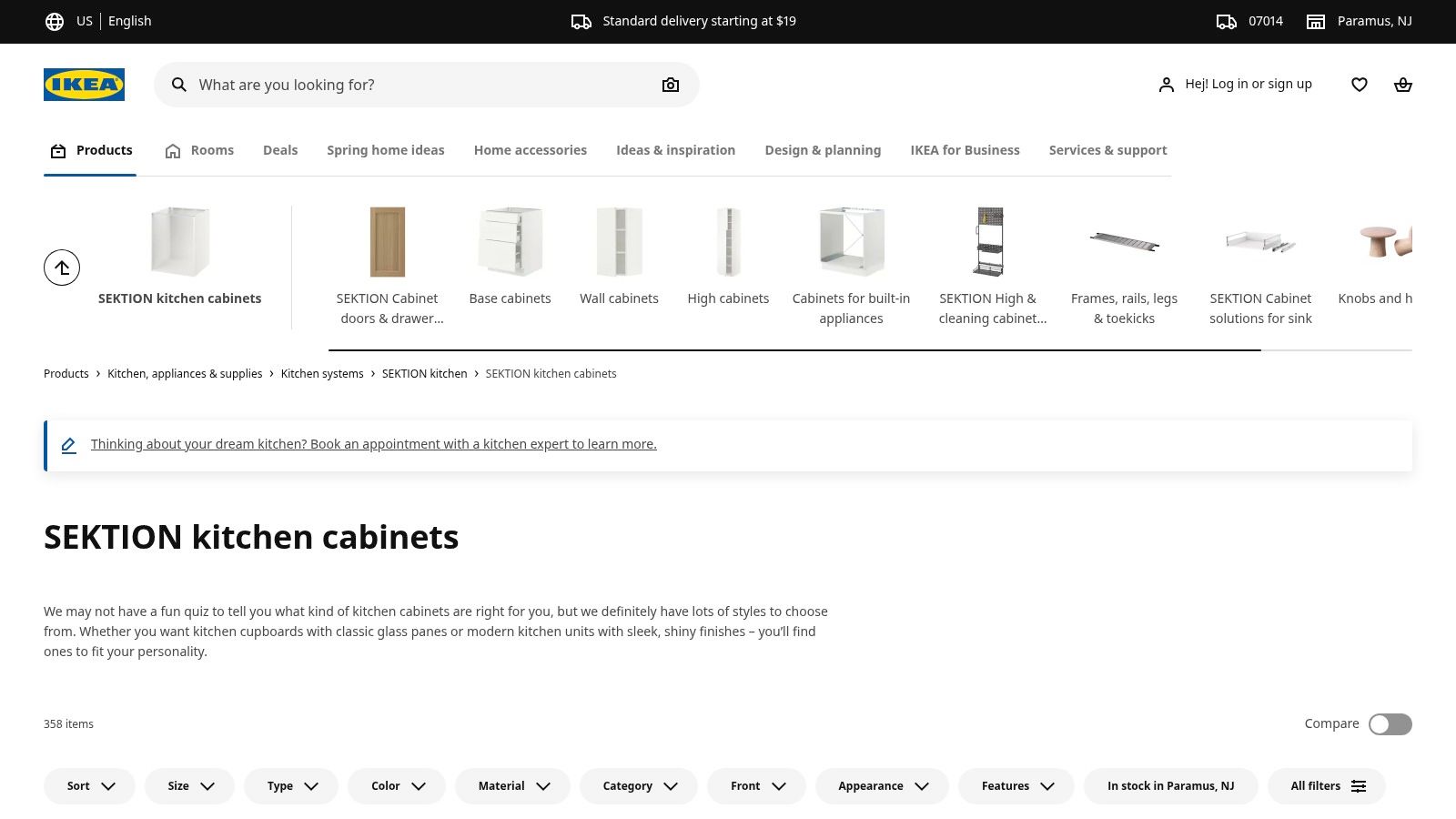 IKEA SEKTION Laminate Cabinet System