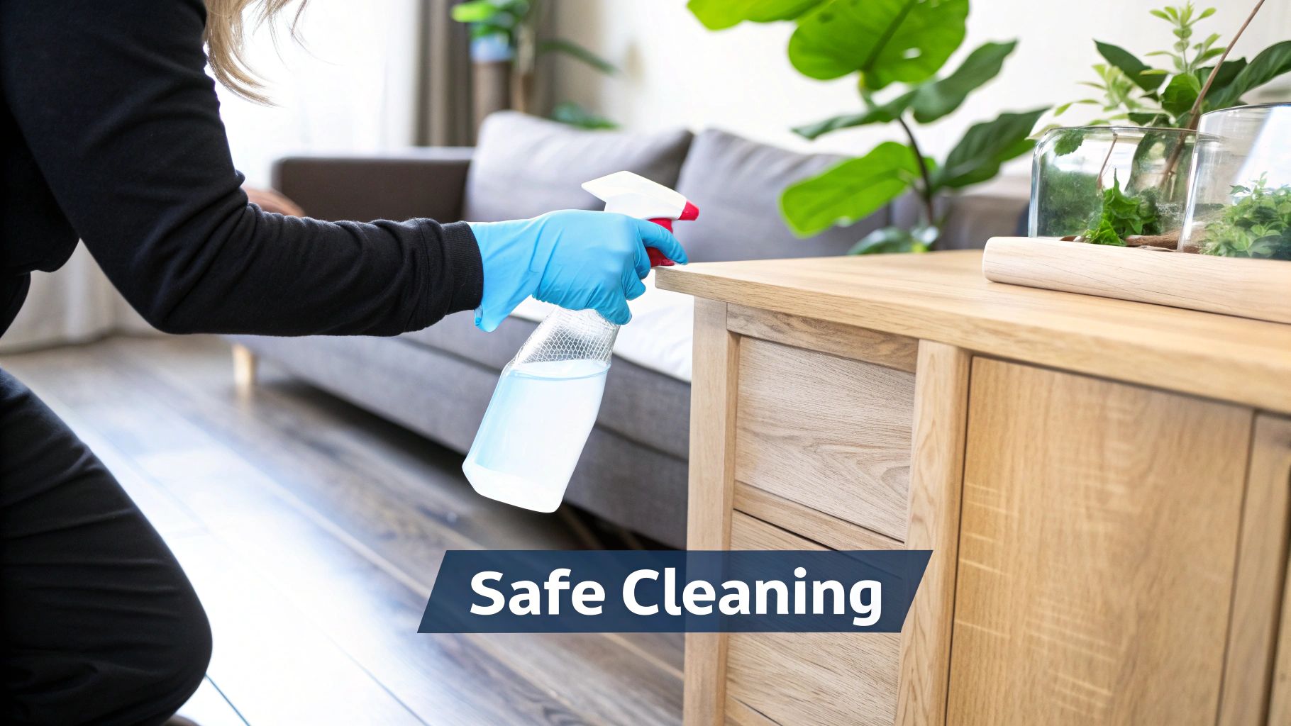 Image of oak cleaning supplies