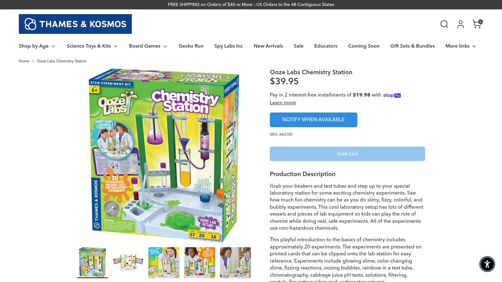 Thames & Kosmos Ooze Labs Chemistry Station