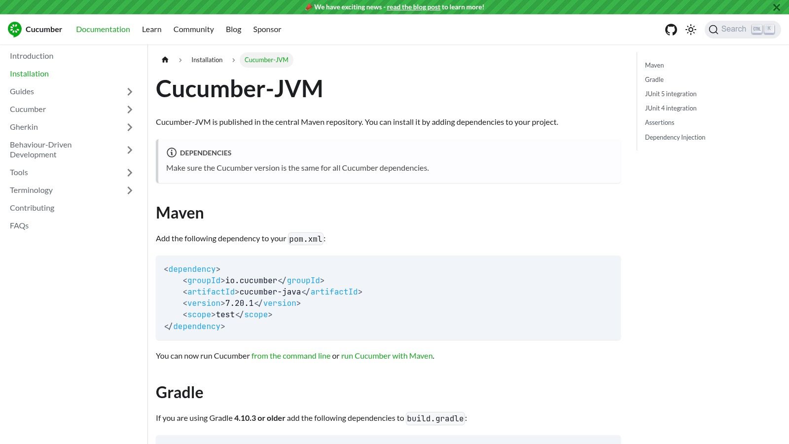 Cucumber JVM