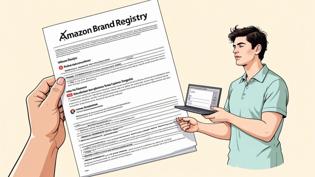 Representing the importance of Amazon Brand Registry.