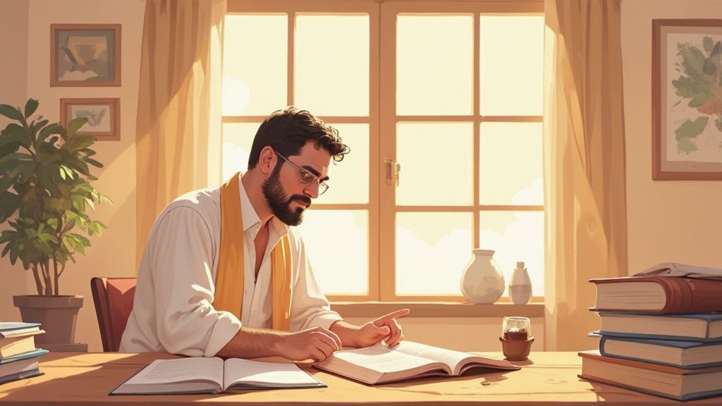 Man reading the Bible