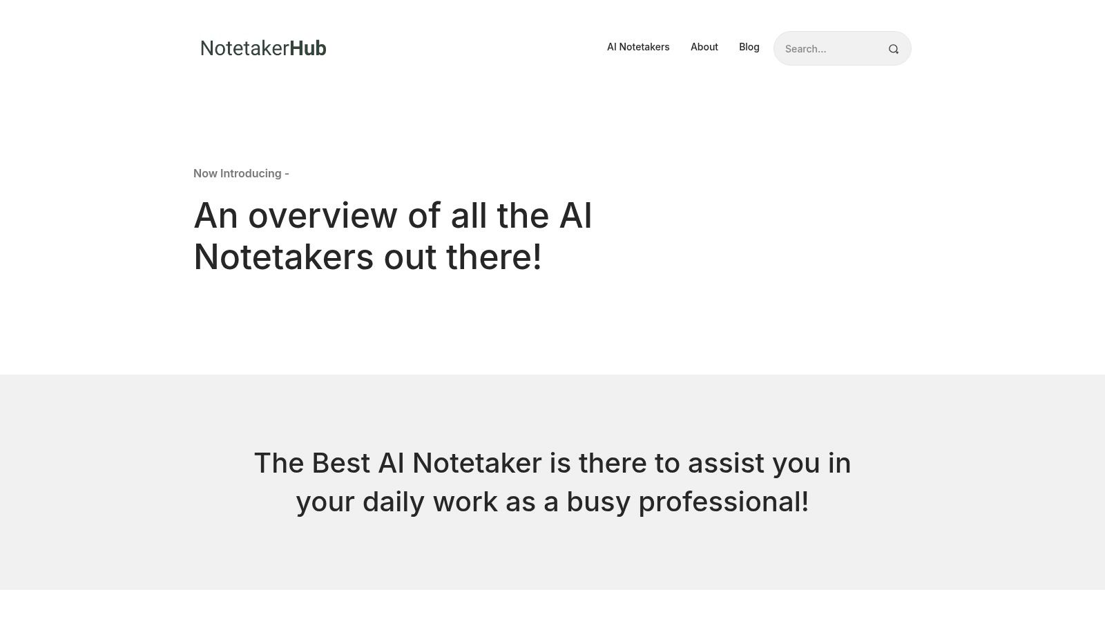 Find the best AI Notetaker for you
