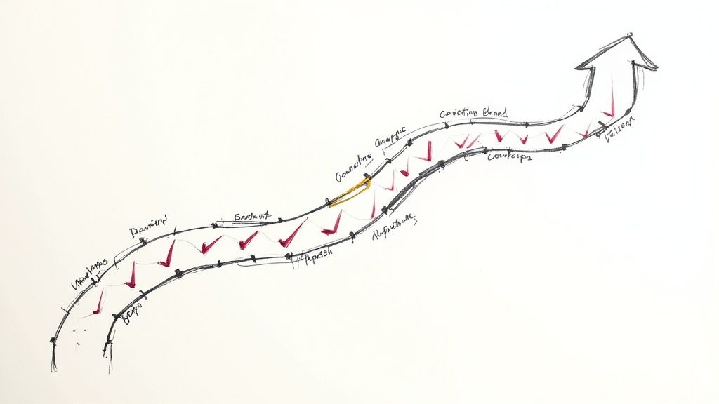 Brand strategy blueprint showing planning elements