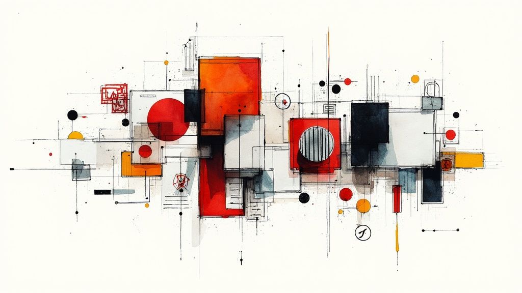 Building blocks forming the word "brand"