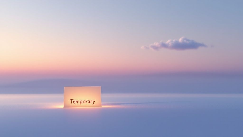 This feeling is temporary, not permanent