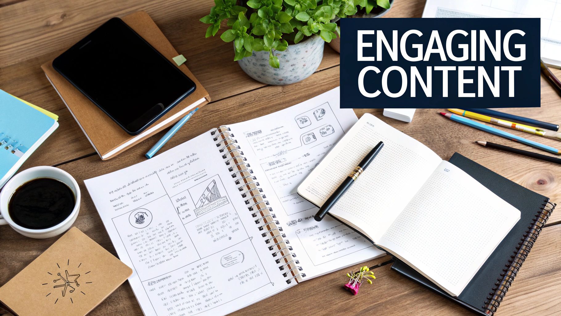 An image showcasing different elements of a successful online portfolio.