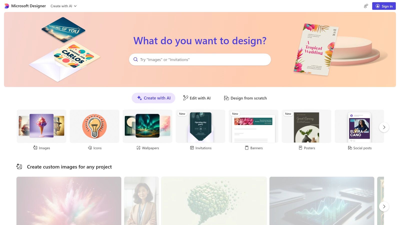 Bing Image Creator (Microsoft Designer)