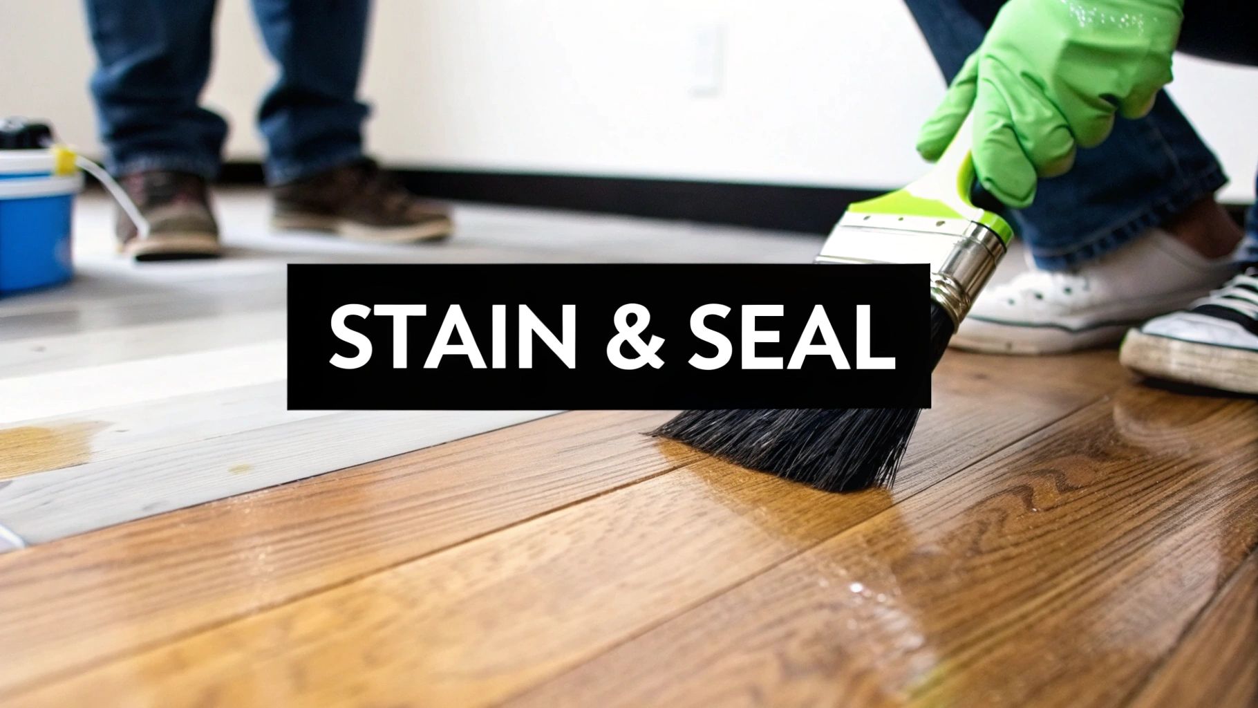 Image of someone sanding a floor