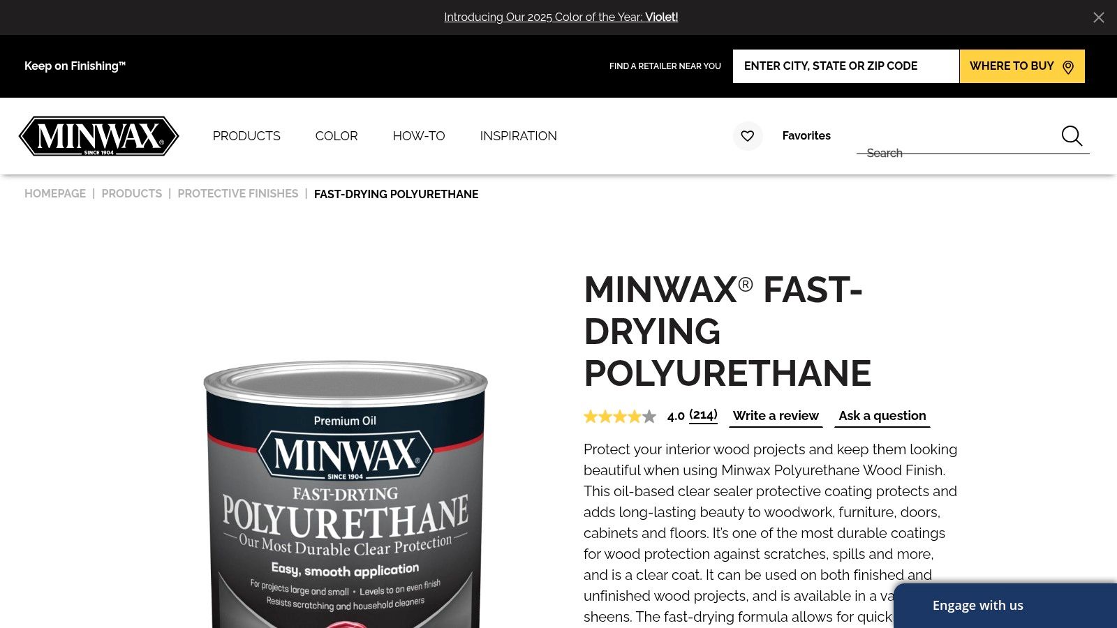 Minwax Fast-Drying Polyurethane
