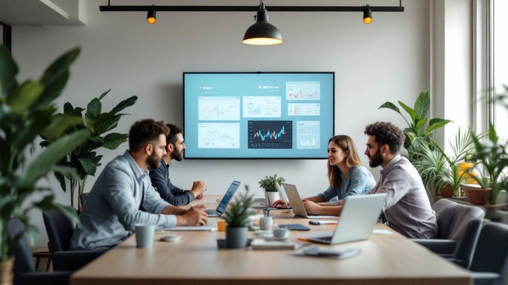 Menschen im digitalen Transformation Workshop