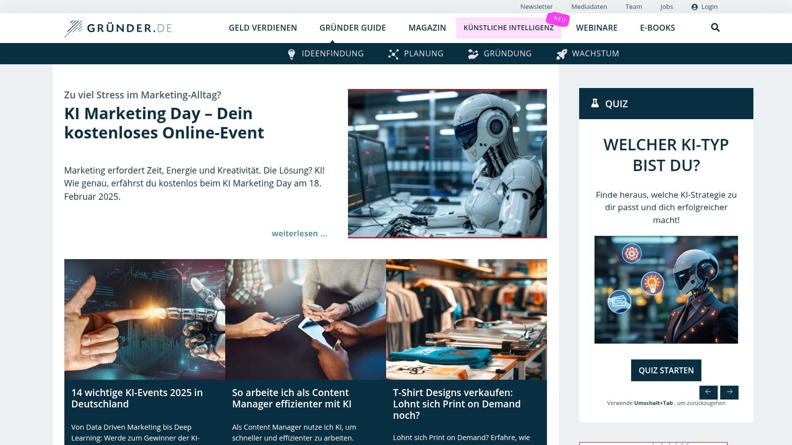 Gründer.de Online Business Plan