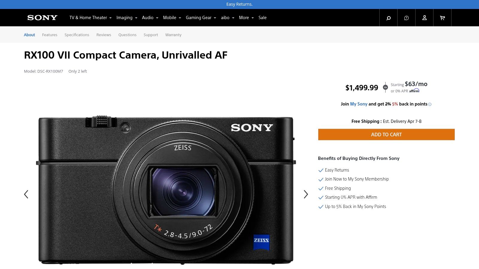 Sony RX100 VII Underwater Housing Kit