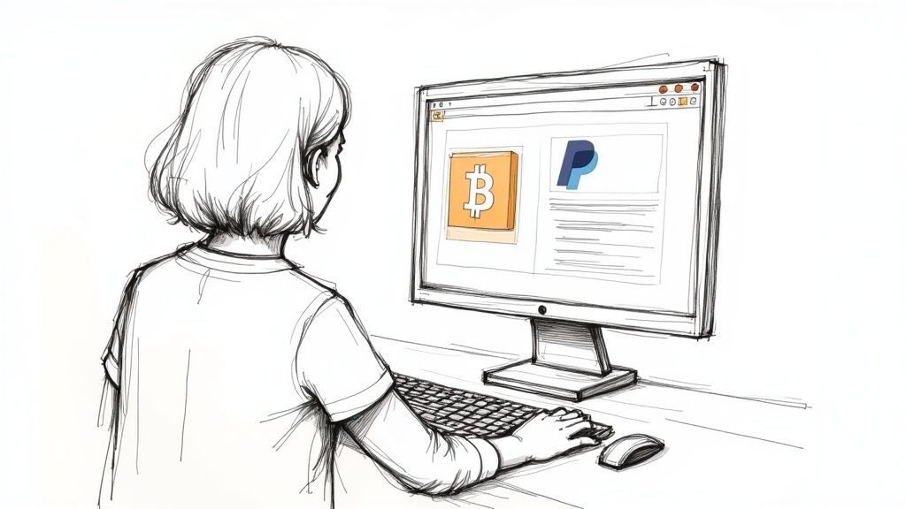 Plattformen für Bitcoin-Käufe mit PayPal